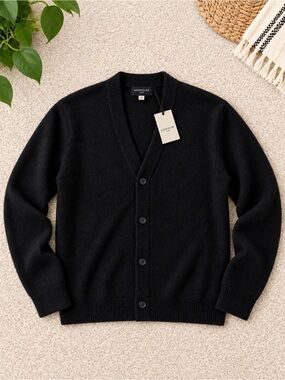 Original Use Black Men’s Button-Up Cardigan